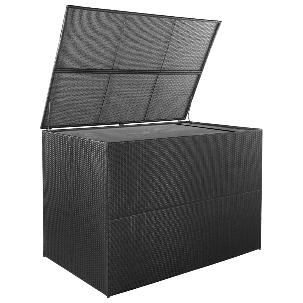 8718475614838_g_en_hd_1 vidaXL Garden Storage Box Black 150x100x100 cm Poly Rattan - Image 2