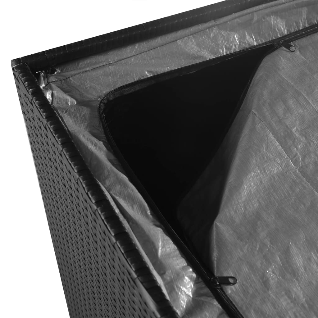 8718475614838_g_en_hd_4 vidaXL Garden Storage Box Black 150x100x100 cm Poly Rattan - Image 5