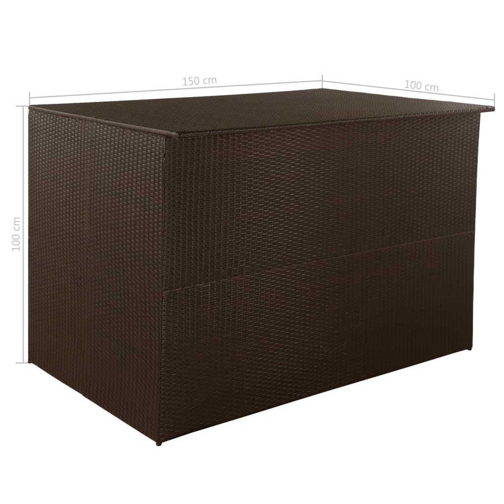 8718475614845_g_en_hd_6 vidaXL Garden Storage Box Brown 150x100x100 cm Poly Rattan - Image 7