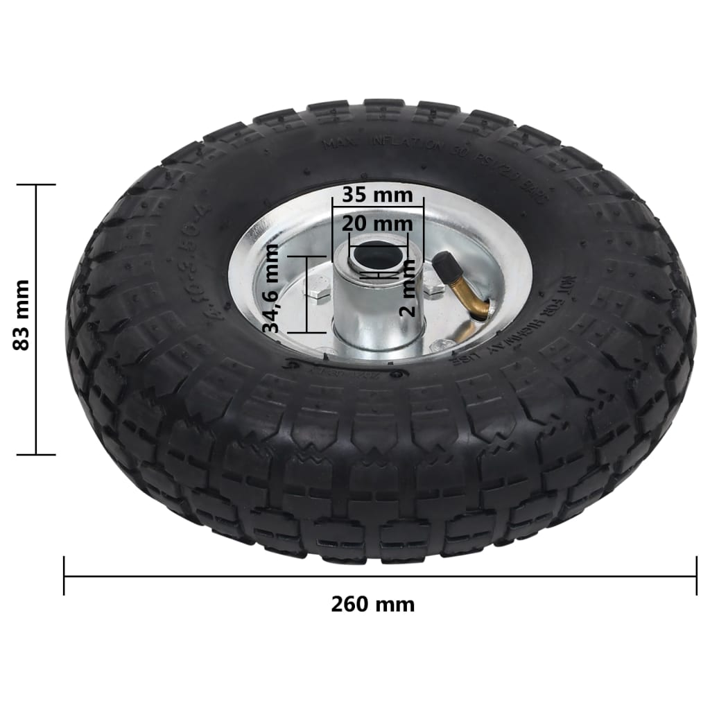 8718475616238_g_en_hd_6 vidaXL Sack Truck Wheels 2 pcs Rubber 4.10/3.50-4 - Image 7