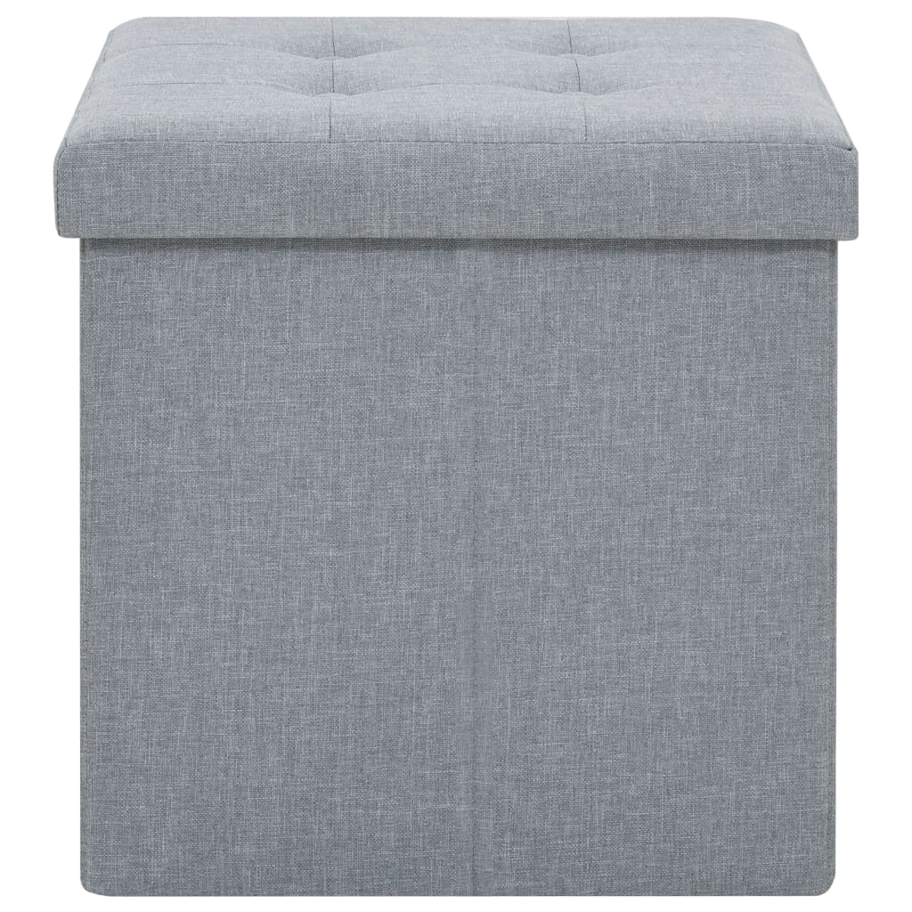 8718475616665_g_en_hd_4 vidaXL Folding Storage Stool Light Grey Faux Linen - Image 5