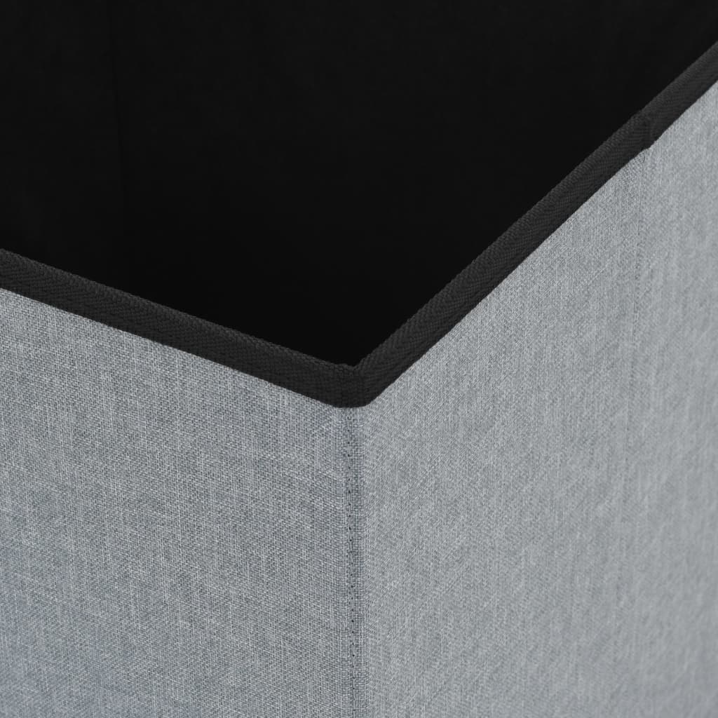 8718475616665_g_en_hd_6 vidaXL Folding Storage Stool Light Grey Faux Linen - Image 7