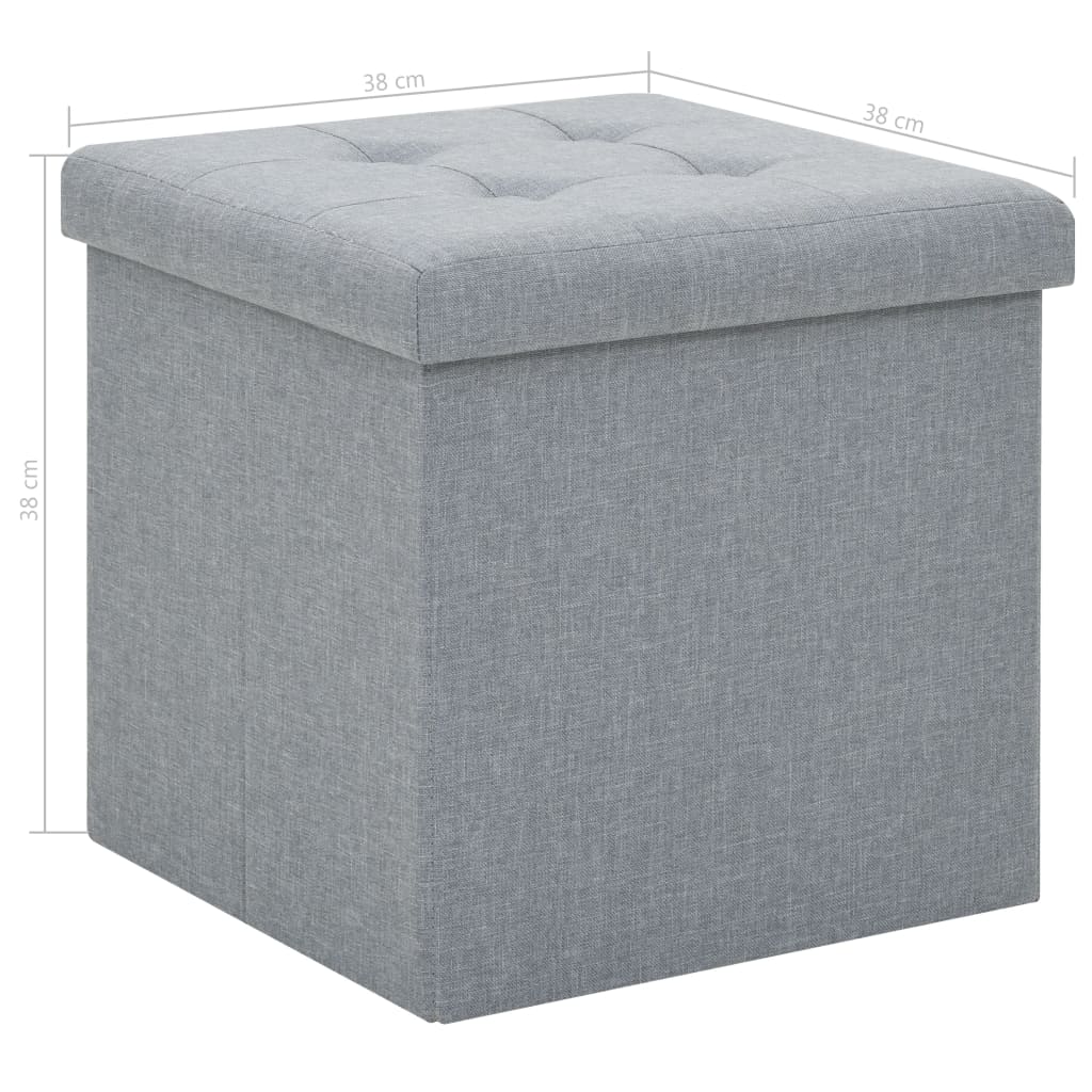 8718475616665_g_en_hd_7 vidaXL Folding Storage Stool Light Grey Faux Linen - Image 8