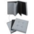 vidaXL Folding Storage Stools 2 pcs Light Grey Faux Linen - Image 3