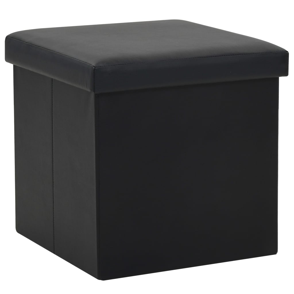 8718475616719_g_en_hd_1 vidaXL Folding Storage Stools 2 pcs Black Faux Leather - Image 2