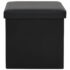 vidaXL Folding Storage Stools 2 pcs Black Faux Leather - Image 5