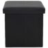 vidaXL Folding Storage Stools 2 pcs Black Faux Leather - Image 6