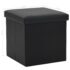 vidaXL Folding Storage Stools 2 pcs Black Faux Leather - Image 9
