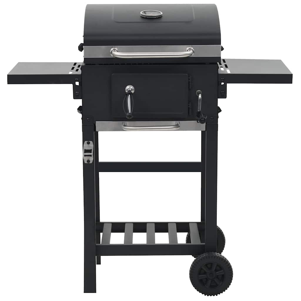 8718475616900_g_en_hd_1 vidaXL Charcoal-Fueled BBQ Grill with Bottom Shelf Black - Image 2