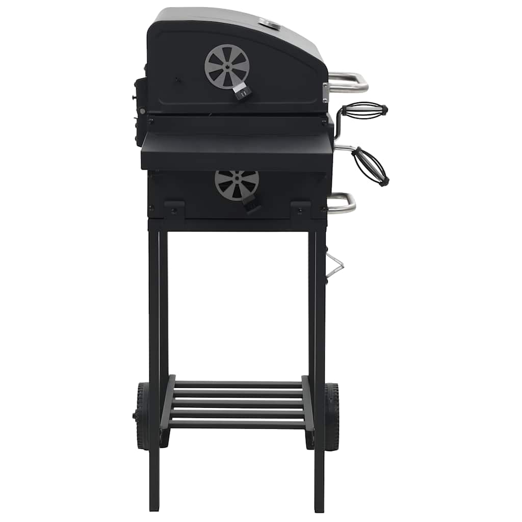 8718475616900_g_en_hd_2 vidaXL Charcoal-Fueled BBQ Grill with Bottom Shelf Black - Image 3