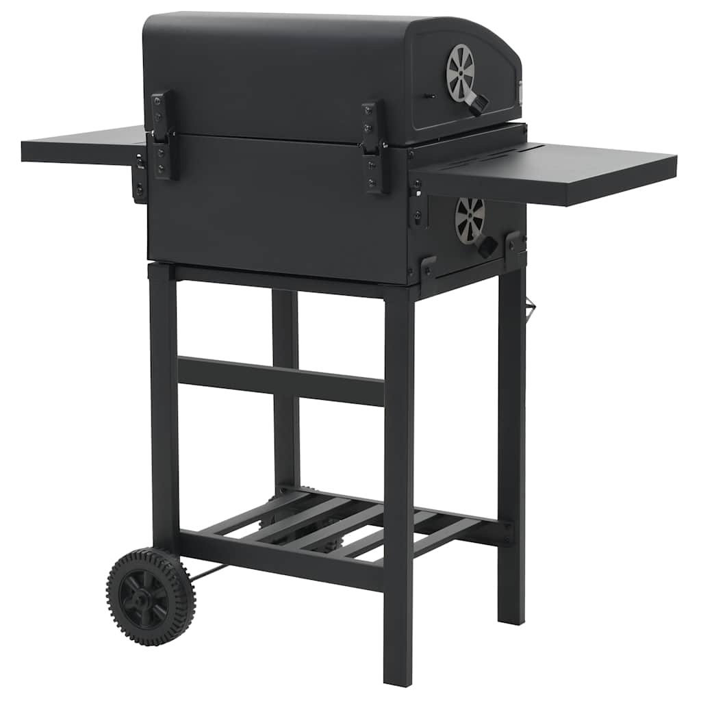 8718475616900_g_en_hd_3 vidaXL Charcoal-Fueled BBQ Grill with Bottom Shelf Black - Image 4