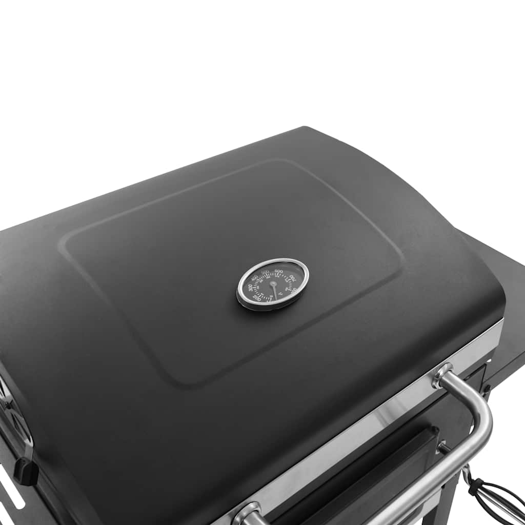 8718475616900_g_en_hd_8 vidaXL Charcoal-Fueled BBQ Grill with Bottom Shelf Black - Image 9
