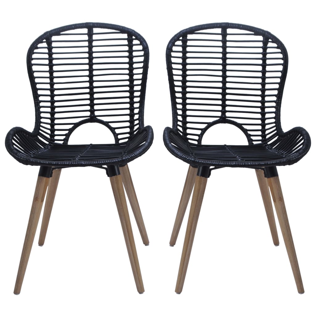 8718475617075_g_en_hd_1 vidaXL Dining Chairs 2 pcs Black Natural Rattan - Image 2