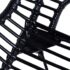 vidaXL Dining Chairs 2 pcs Black Natural Rattan - Image 5