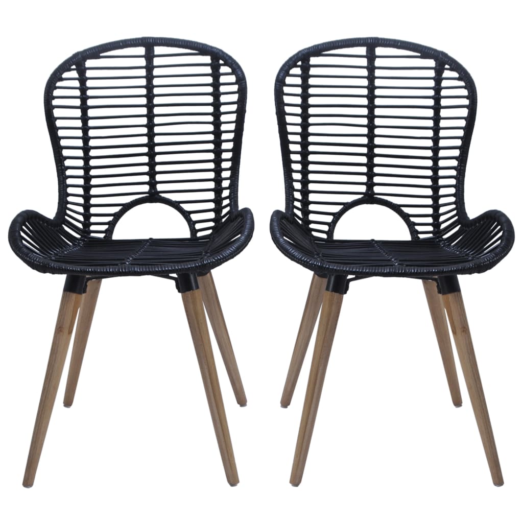 8718475617082_g_en_hd_1 vidaXL Dining Chairs 4 pcs Black Natural Rattan - Image 2