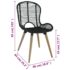 vidaXL Dining Chairs 4 pcs Black Natural Rattan - Image 7