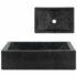 vidaXL Sink 45x30x12 cm Marble High Gloss Black - Image 2