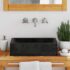 vidaXL Sink 45x30x12 cm Marble High Gloss Black - Image 3