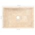 vidaXL Sink 45x30x12 cm Marble High Gloss Cream - Image 12