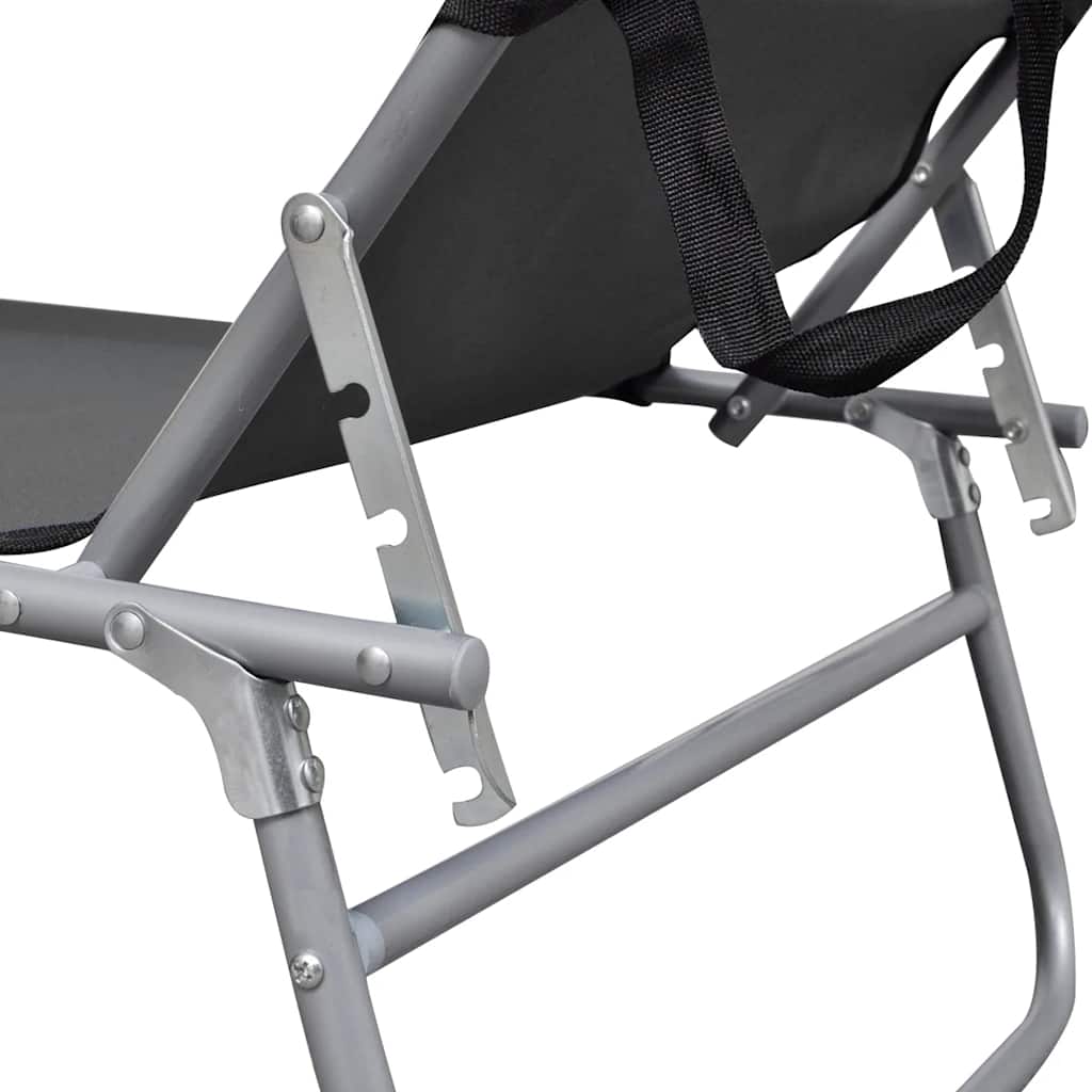 8718475617679_g_en_hd_5 vidaXL Folding Sun Lounger with Canopy Steel Grey - Image 6