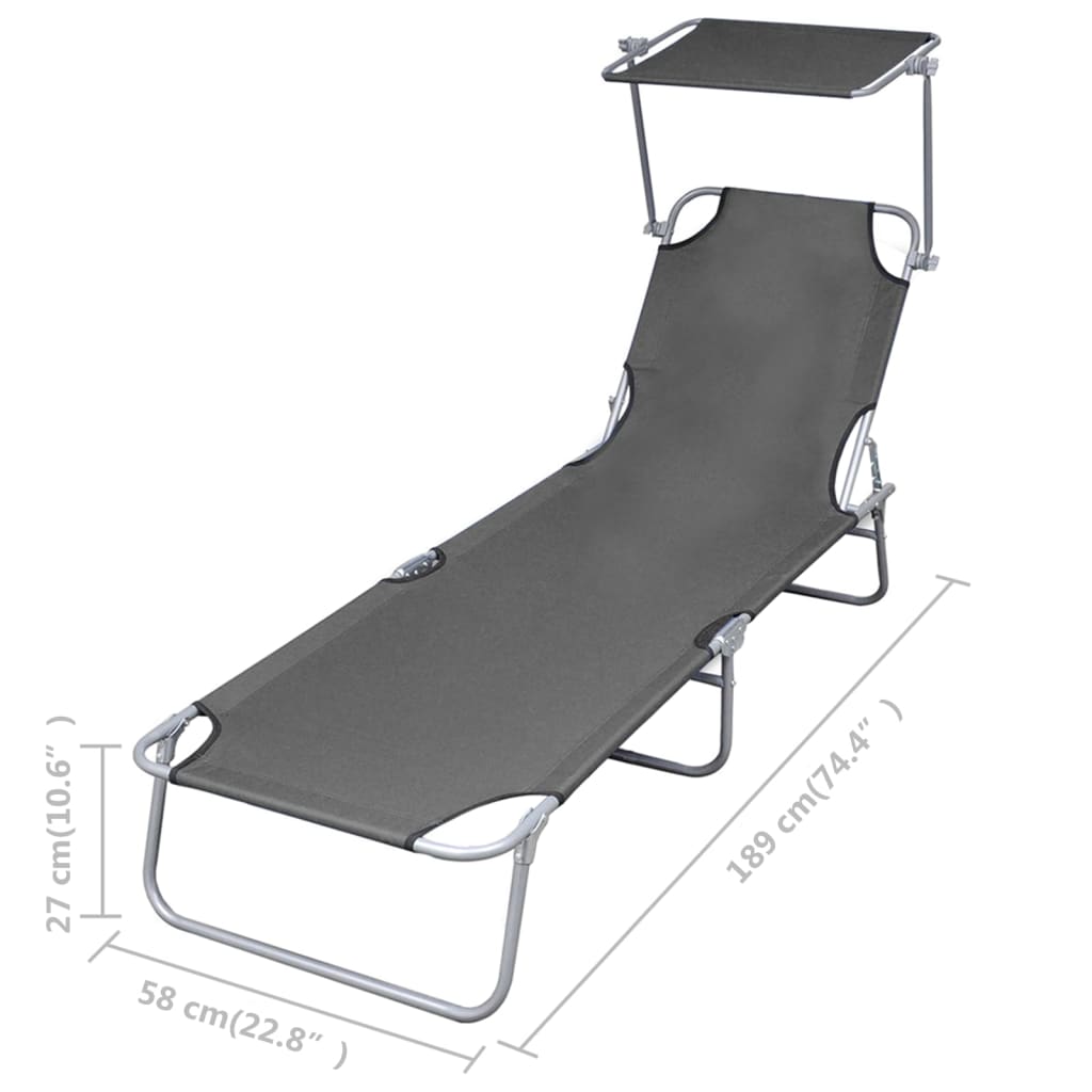 8718475617693_g_en_hd_5 vidaXL Foldable Sunlounger with Adjustable Backrest Grey - Image 6