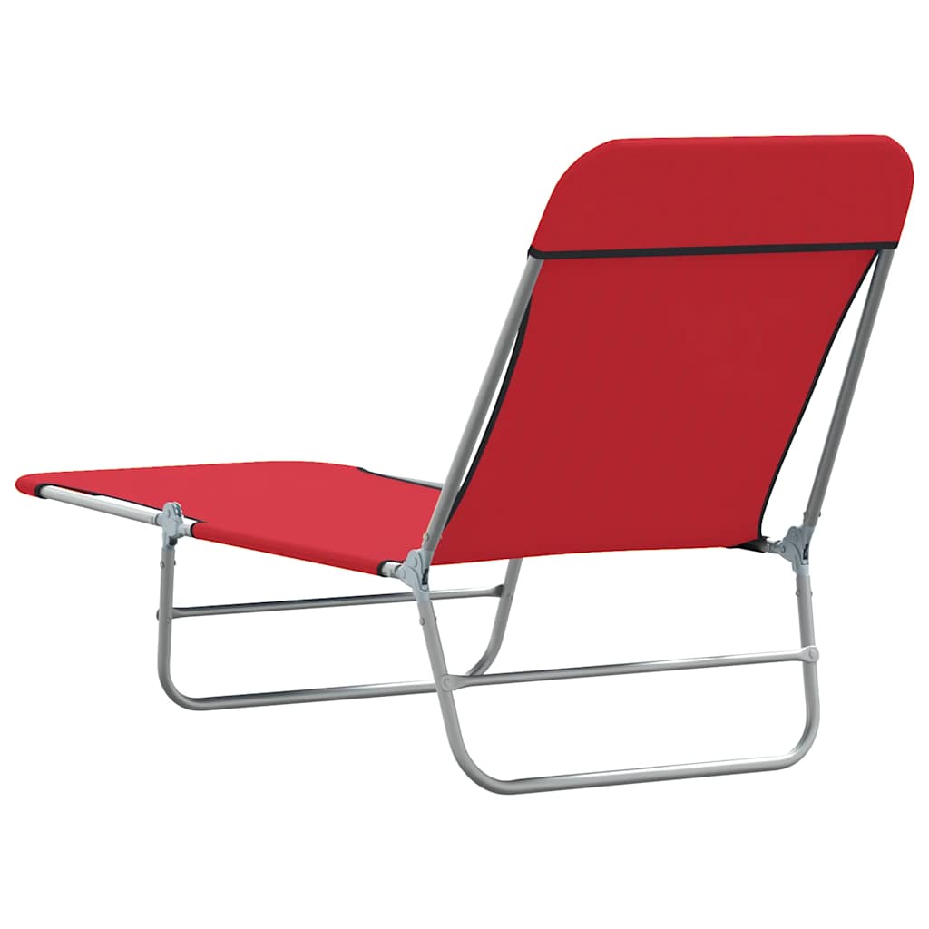 8718475617778_g_en_hd_4 vidaXL Folding Sun Loungers 2 pcs Steel and Fabric Red - Image 5
