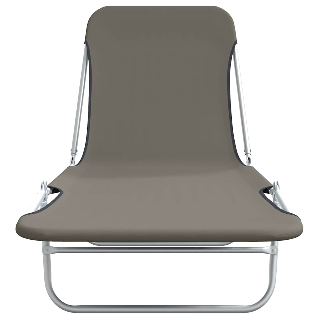 8718475617785_g_en_hd_2 vidaXL Folding Sun Loungers 2 pcs Steel and Fabric Grey - Image 3