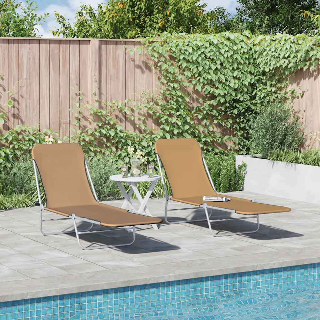 8718475617792_g_en_hd_1 vidaXL Folding Sun Loungers 2 pcs Steel and Fabric Taupe - Image 2