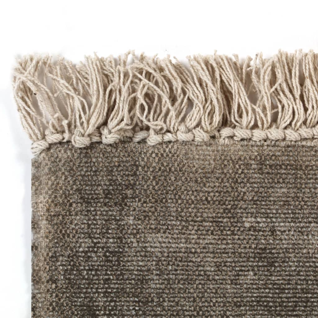 8718475619611_g_en_hd_2 vidaXL Kilim Rug Cotton 120x180 cm Taupe - Image 3