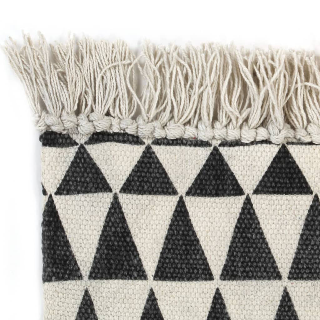 8718475619765_g_en_hd_2 vidaXL Kilim Rug Cotton 120x180 cm with Pattern Black/White - Image 3