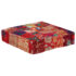 vidaXL Patchwork Pouffe Square Cotton Handmade 50x50x12 cm Red - Image 5