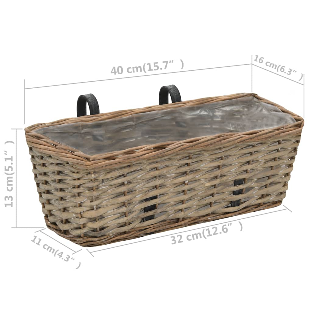 8718475620761_g_en_hd_5 vidaXL Balcony Planter 2 pcs Wicker with PE Lining 40 cm - Image 6