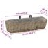 vidaXL Balcony Planter 2 pcs Wicker with PE Lining 60 cm - Image 6