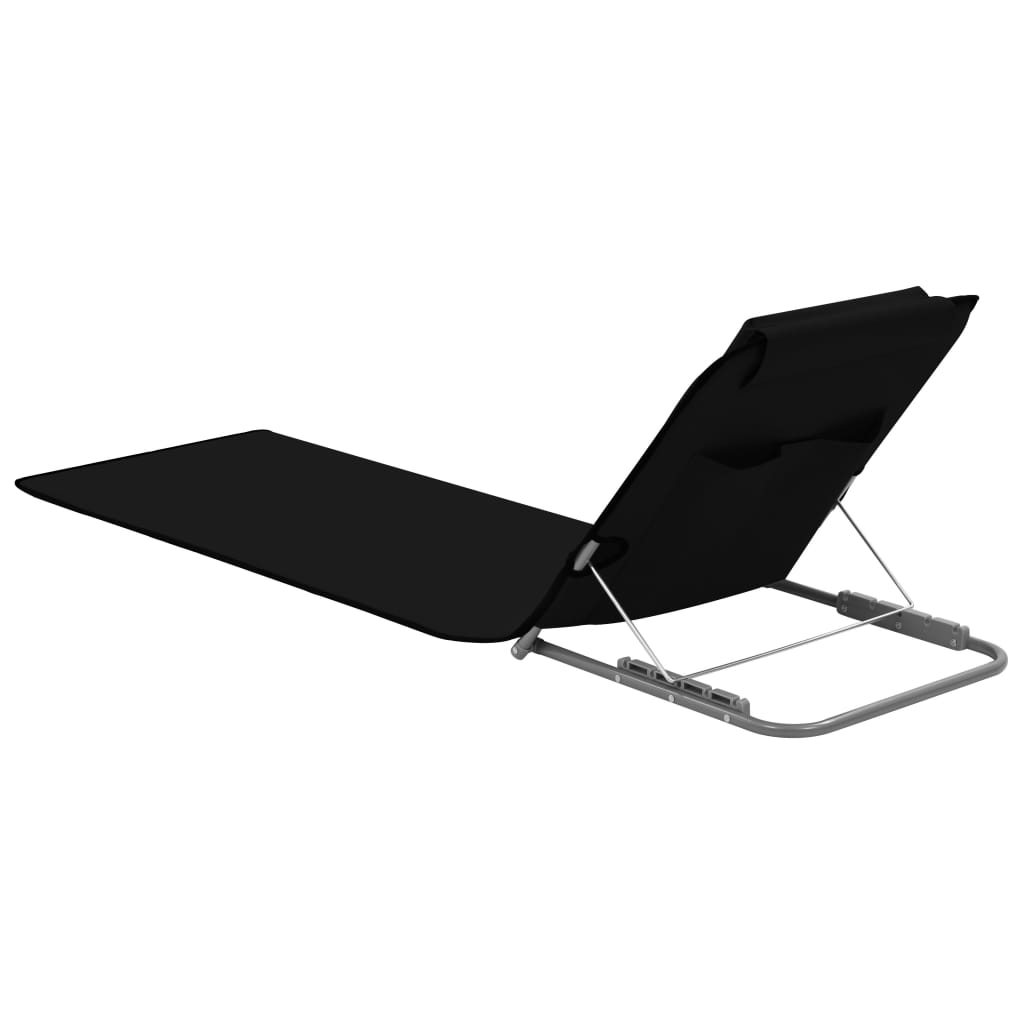 8718475621256_g_en_hd_3 vidaXL Folding Beach Mats 2 pcs Steel and Fabric Black - Image 4