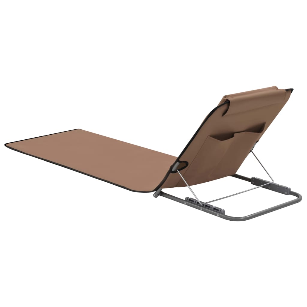 8718475621287_g_en_hd_3 vidaXL Folding Beach Mats 2 pcs Steel and Fabric Brown - Image 4