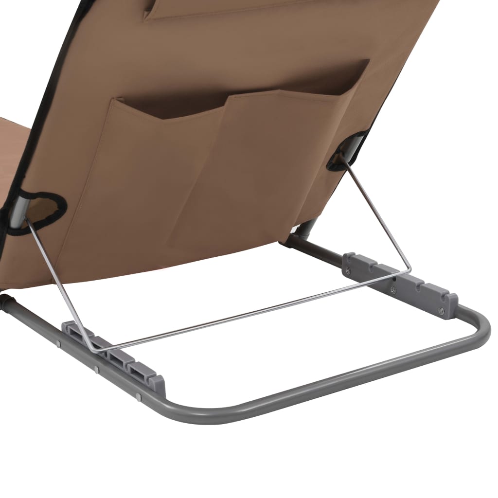 8718475621287_g_en_hd_4 vidaXL Folding Beach Mats 2 pcs Steel and Fabric Brown - Image 5