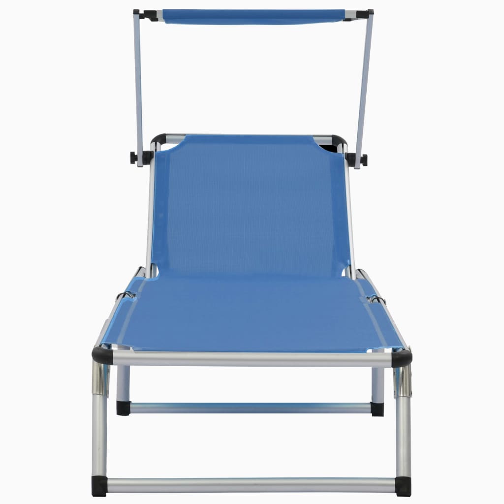 8718475621294_g_en_hd_3 vidaXL Folding Sun Lounger with Roof Aluminium and Textilene Blue - Image 4
