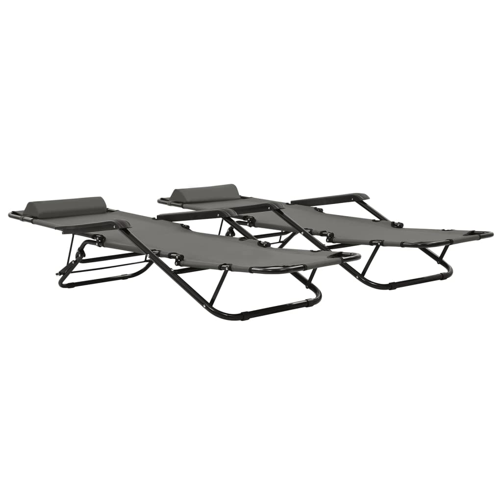 8718475621423_g_en_hd_1 vidaXL Folding Sun Loungers 2 pcs with Footrests Steel Grey - Image 2