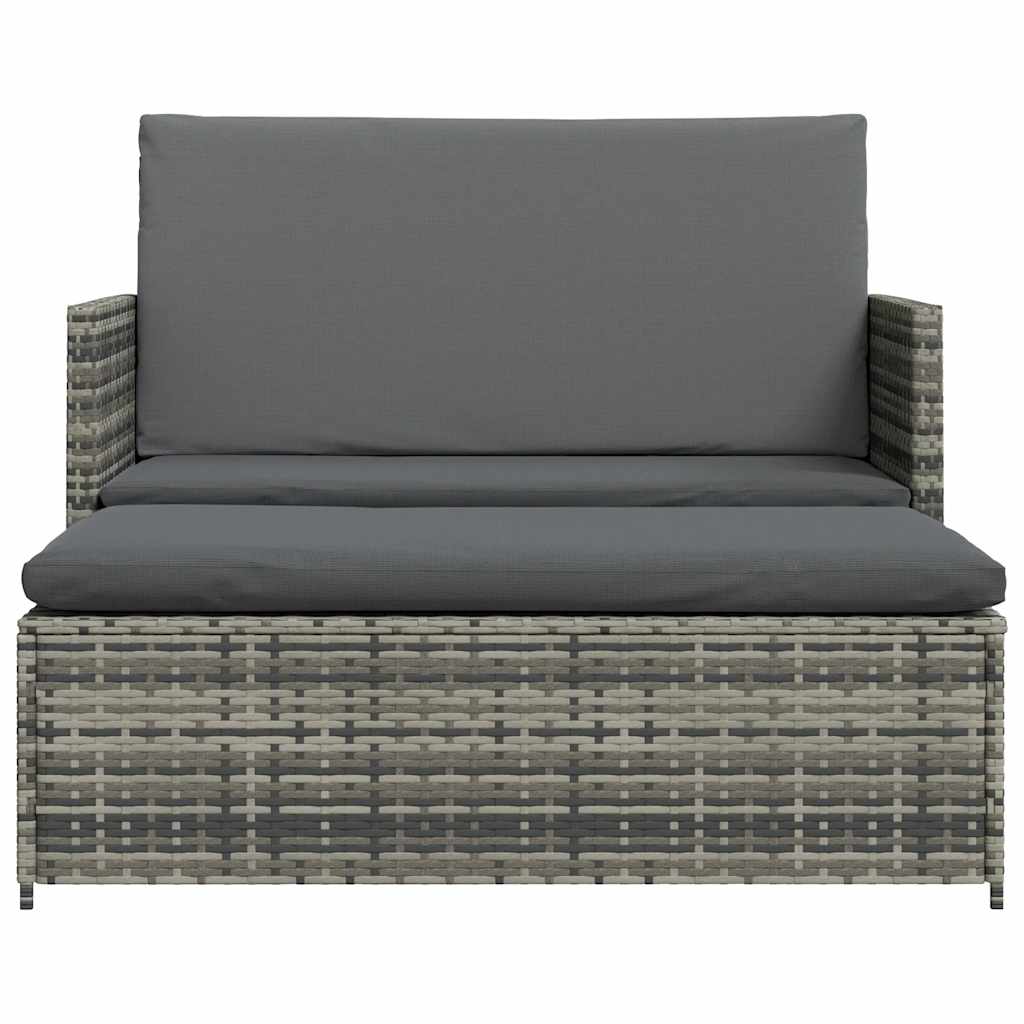 8718475621867_g_en_hd_1 vidaXL 2 Piece Garden Lounge Set with Cushions Poly Rattan Grey - Image 3