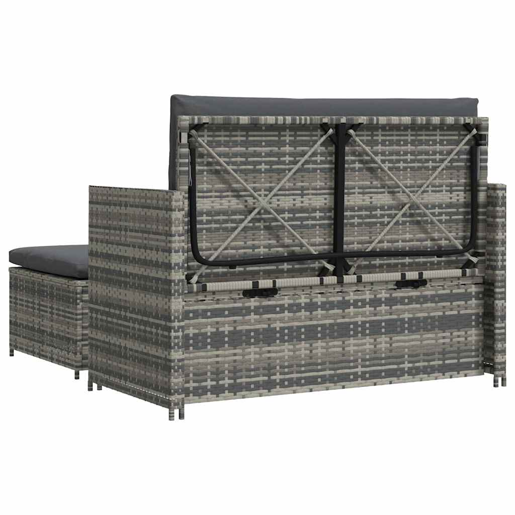 8718475621867_g_en_hd_3 vidaXL 2 Piece Garden Lounge Set with Cushions Poly Rattan Grey - Image 5