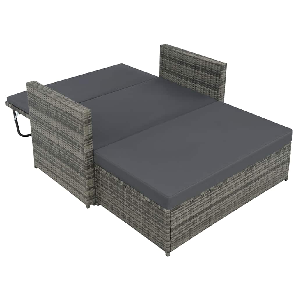 8718475621867_g_en_hd_4 vidaXL 2 Piece Garden Lounge Set with Cushions Poly Rattan Grey - Image 6