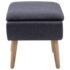 vidaXL Footstool Fabric Upholstery 73x43x42 cm Dark Grey - Image 3