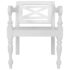 vidaXL Batavia Chairs 2 pcs White Solid Mahogany Wood - Image 3
