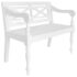 vidaXL Batavia Bench 98 cm Solid Mahogany Wood White