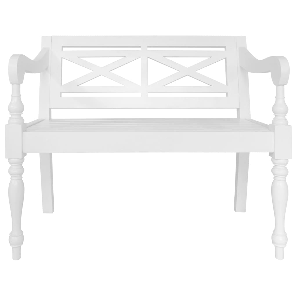 8718475623113_g_en_hd_1 vidaXL Batavia Bench 98 cm Solid Mahogany Wood White - Image 2