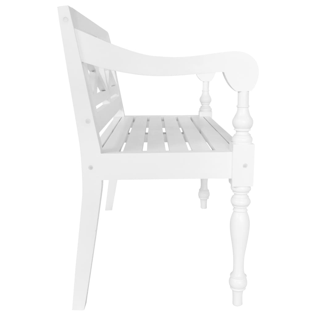 8718475623113_g_en_hd_2 vidaXL Batavia Bench 98 cm Solid Mahogany Wood White - Image 3