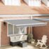 vidaXL Awning Manual White 3.5 x 2.5 m Metal