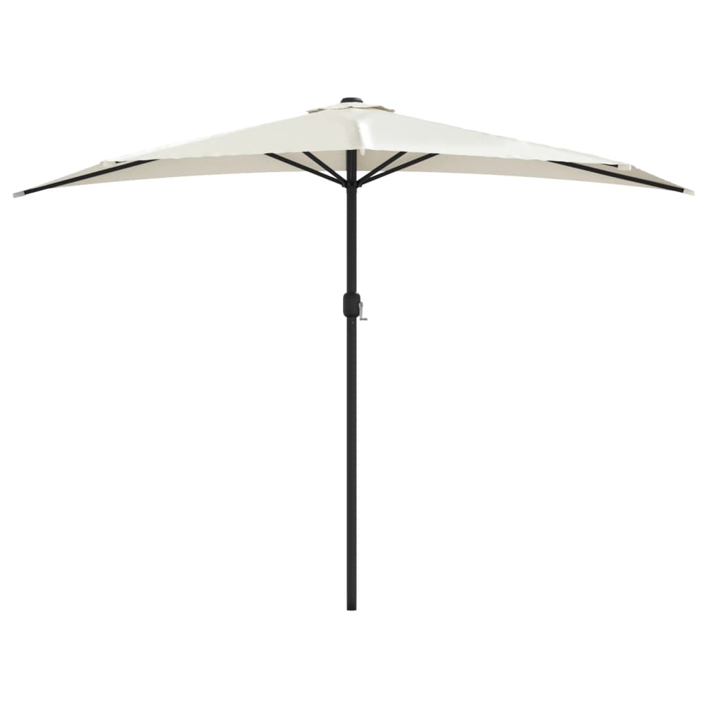 8718475625377_g_en_hd_1 vidaXL Garden Parasol with Aluminium Pole Sand 300x155 cm Half - Image 3