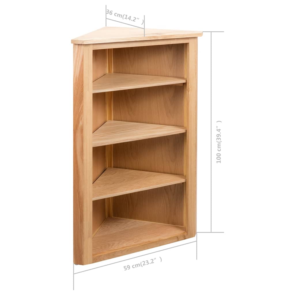8718475625919_g_en_hd_5 vidaXL Corner Shelf 59x36x100 cm Solid Oak Wood - Image 7