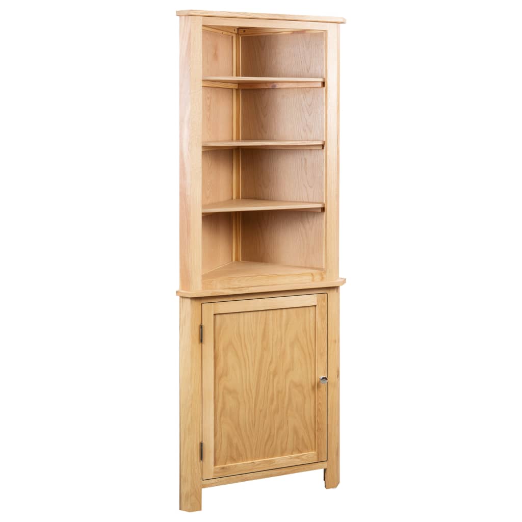 8718475625926_a_en_hd_1 vidaXL Corner Cabinet 59x36x180 cm Solid Oak Wood - Image 1